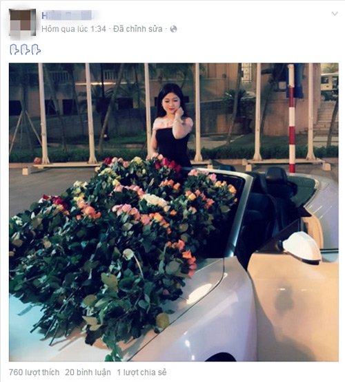 Cô gái được người yêu lái Audi tặng 999 bông hồng dịp 20/10 - 1