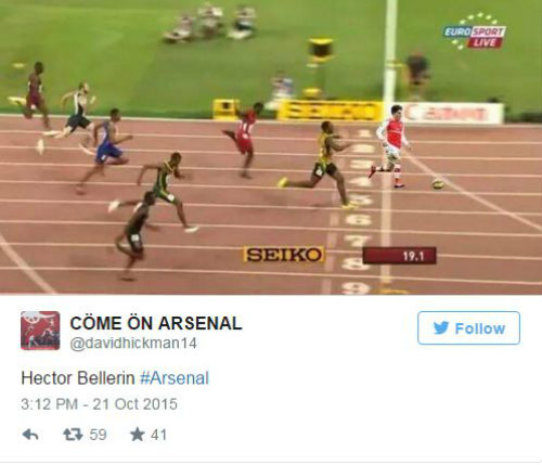 Fan Arsenal muốn xem Bellerin đọ sức với Usain Bolt - 2