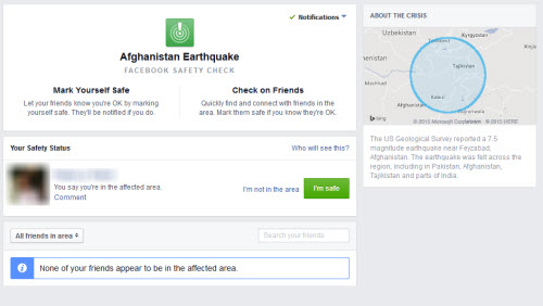 Facebook giúp xác minh số phận những người ở vùng động đất - 1