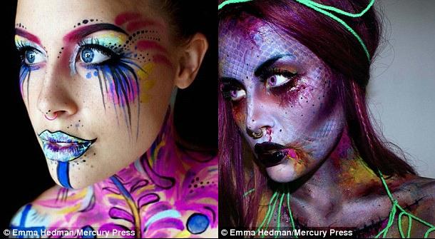 Ngỡ ngàng tài trang điểm Halloween của "gái một con" - 4