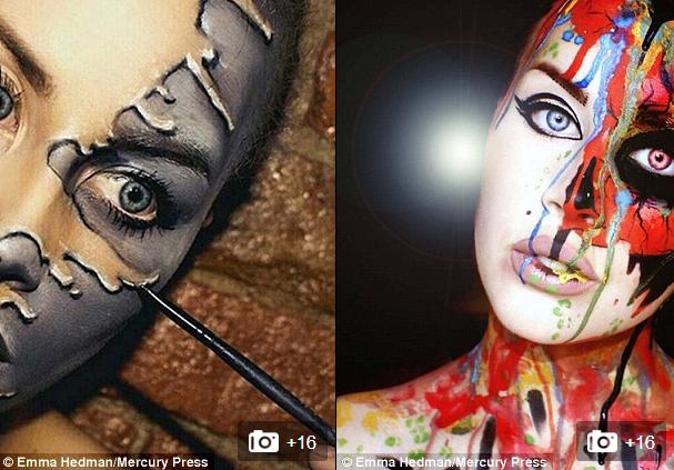 Ngỡ ngàng tài trang điểm Halloween của "gái một con" - 5