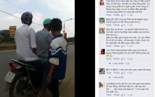 Clip: Xích con vào xe máy kéo trên đường vì… game - 2