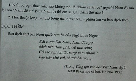 Về bài thơ Nam quốc sơn hà: Tổng chủ biên sách ngữ văn lớp 7 lên tiếng - 3