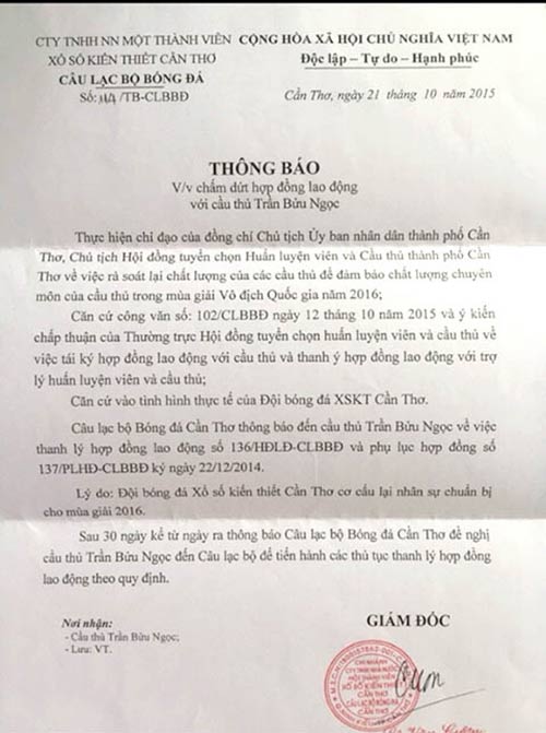 Bi hài thủ môn ĐT Việt Nam bị sa thải do lỗi đánh máy - 1