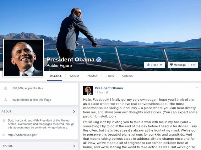 Ông Obama chính thức có Facebook cá nhân - 1