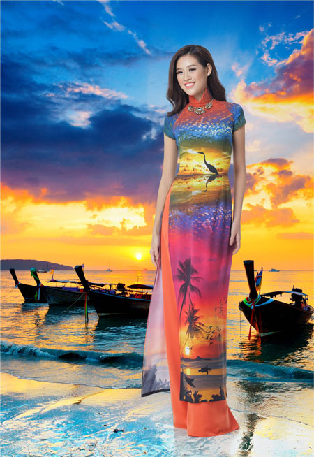 Nét đẹp Á Đông sống động trên áo dài Thái Tuấn - 2