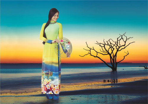 Nét đẹp Á Đông sống động trên áo dài Thái Tuấn - 5