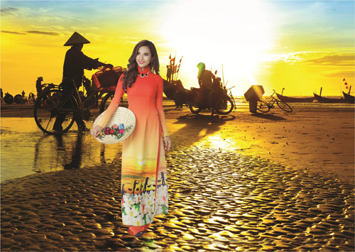 Nét đẹp Á Đông sống động trên áo dài Thái Tuấn - 6