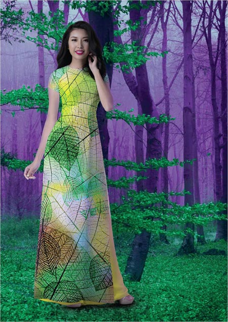 Nét đẹp Á Đông sống động trên áo dài Thái Tuấn - 7