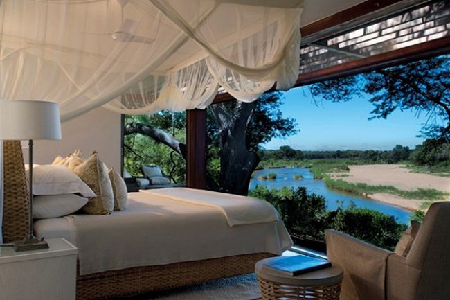 4. Resort Londolozi Private Game Reserve, Nam Phi:&nbsp;Londonlozi&nbsp;Private Game Reserve được xem là một thiên đường hoang dã tọa lạc trong vườn quốc&nbsp;gia&nbsp;Kruger ở Nam Phi.
