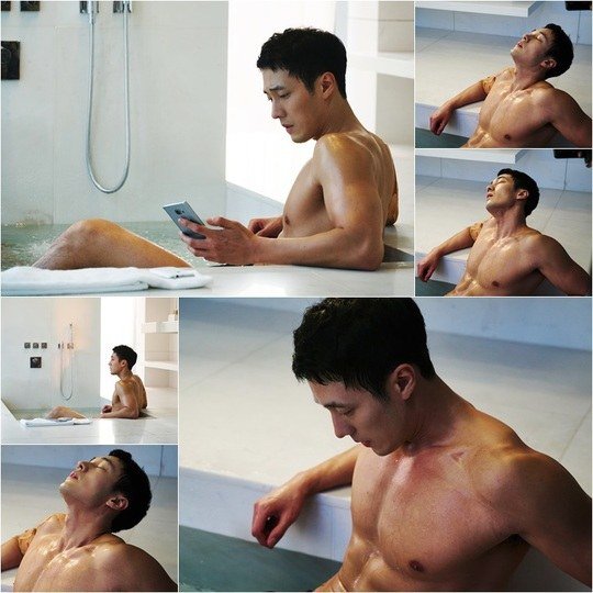 U40 So Ji Sub khoe thân hình vạm vỡ trong bồn tắm - 1