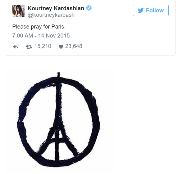 Sao thế giới chia sẻ lời cầu nguyện hòa bình cho Paris - 6