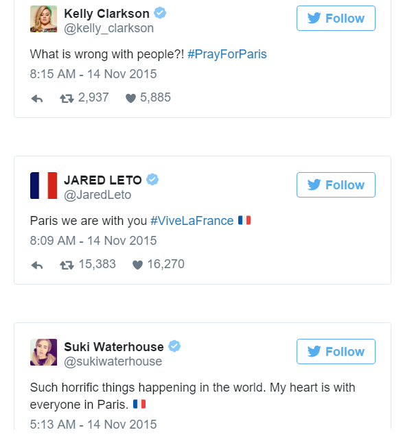 Sao thế giới chia sẻ lời cầu nguyện hòa bình cho Paris - 10