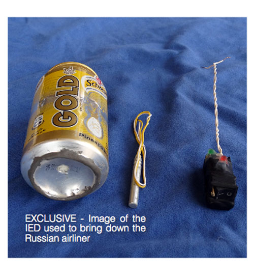 Bất ngờ với ảnh bom tự chế gây nổ máy bay Nga ở Ai Cập - 1