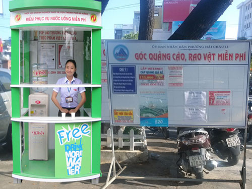 Đà Nẵng: Người dân được phục vụ nước uống miễn phí - 1