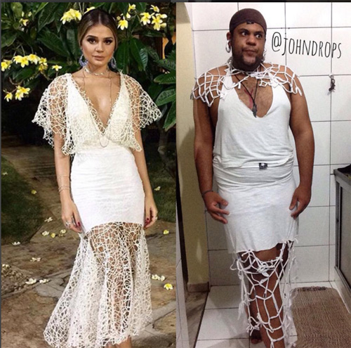 Chàng mập nổi tiếng nhờ chế giễu váy "bạo" của sao - 12