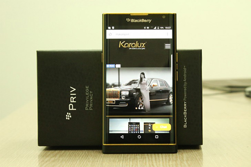 Lộ ảnh BlackBerry Priv phiên bản mạ vàng 24K - 1