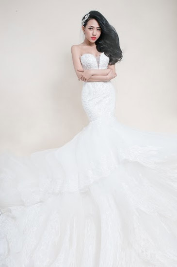 Hotgirl Joxy Thùy Linh đẹp tựa thiên thần trong bộ ảnh cưới - 2