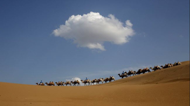 Sa mạc Xiangshawan ở khu Nội Mông của Trung Quốc hấp dẫn du khách bởi hiện tượng cát phát ra âm thanh kỳ bí. Hiện tượng này xảy ra khi gió mạnh đập vào các cồn cát tạo ra âm thanh như tiếng động cơ ô tô.