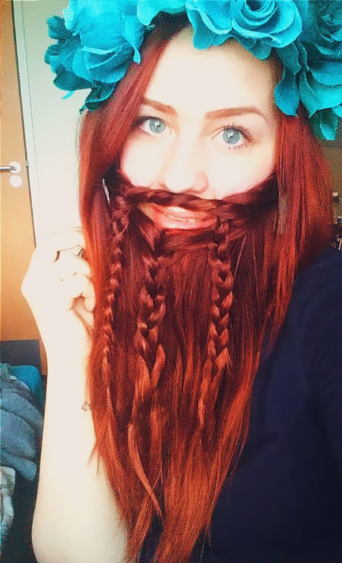 Trào lưu bện tóc thành râu của các thiếu nữ xinh đẹp - 1