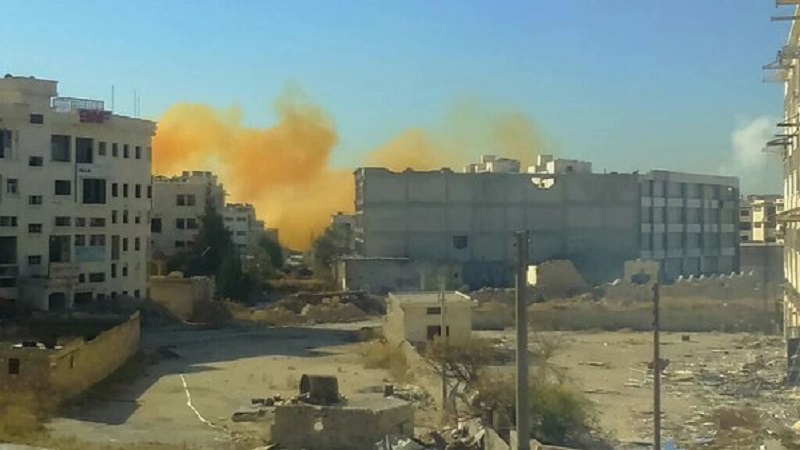 Video phe nổi dậy nổ bom sập căn cứ quân chính phủ Syria - 1