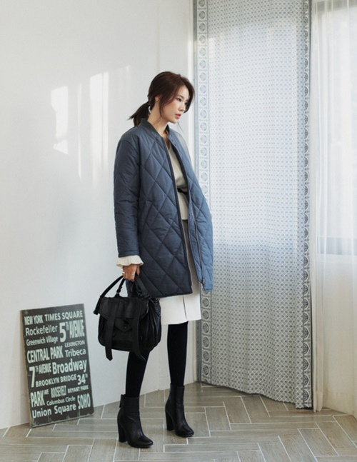 Đại hàn, áo phao dáng dài phát huy thế mạnh - 10