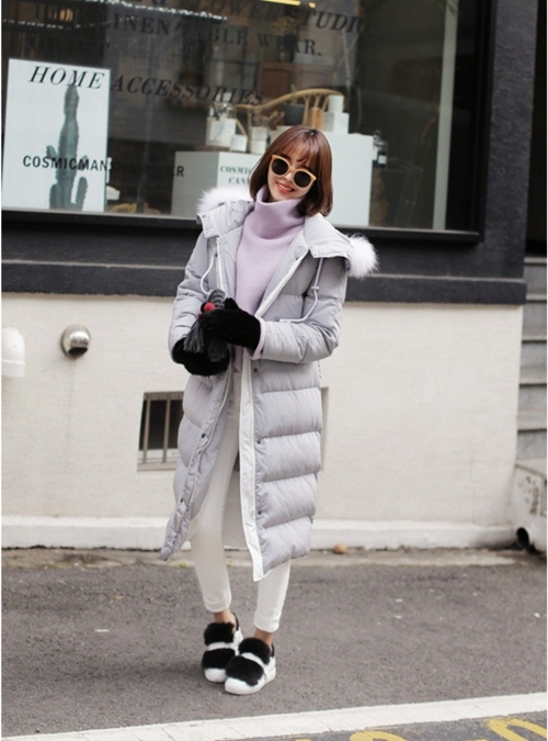 Đại hàn, áo phao dáng dài phát huy thế mạnh - 7