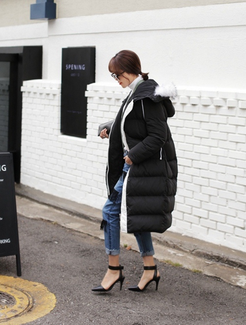 Đại hàn, áo phao dáng dài phát huy thế mạnh - 4