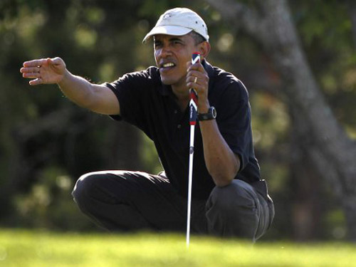 Golf 24/7: Ông Obama còn chơi golf nhiều hơn Tiger Woods - 1