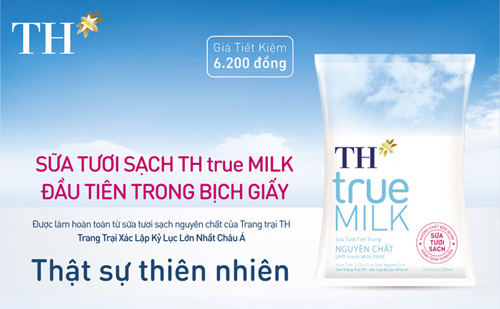 Tiết kiệm hơn với sản phẩm sữa tươi sạch TH true MILK trong bịch giấy - 2