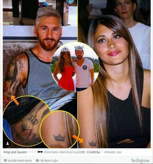 Messi và bạn gái ngầm ví mình là “Vua và Hoàng hậu” - 5