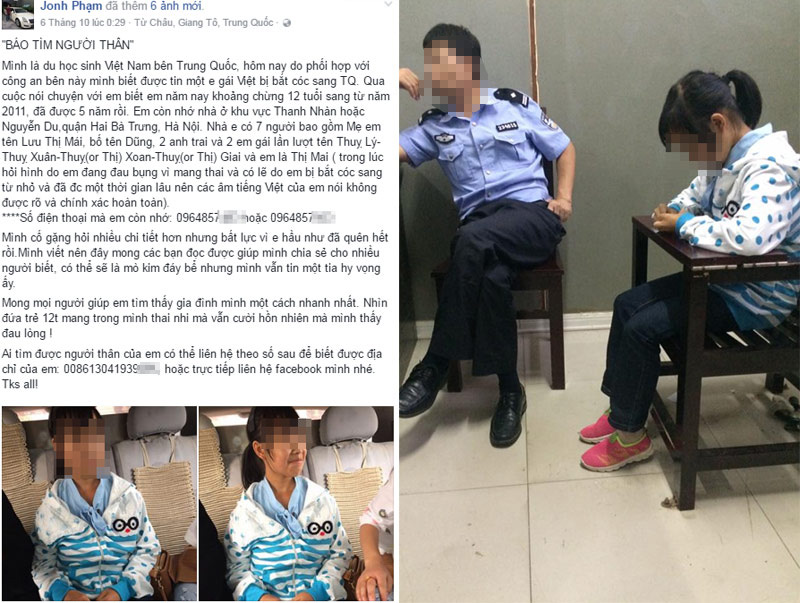 Tìm nhân thân bé gái 12 tuổi người Việt có thai ở TQ - 1
