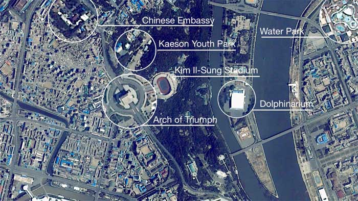 Hình ảnh &#34;độc&#34; về thủ đô Triều Tiên nhìn từ vũ trụ - 1