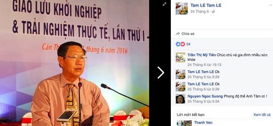 Phó Chủ tịch TP Cần Thơ bị mạo danh trên Facebook - 1