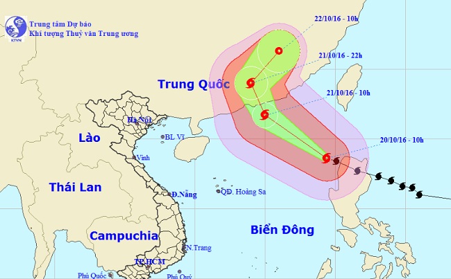 Siêu bão Haima giật cấp 16 vào Biển Đông - 1
