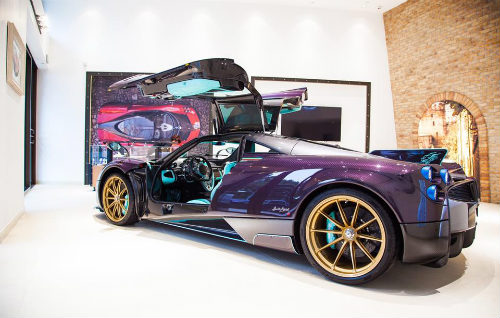 Chết mê Pagani Huayra thân màu tím, la-zăng vàng - 12