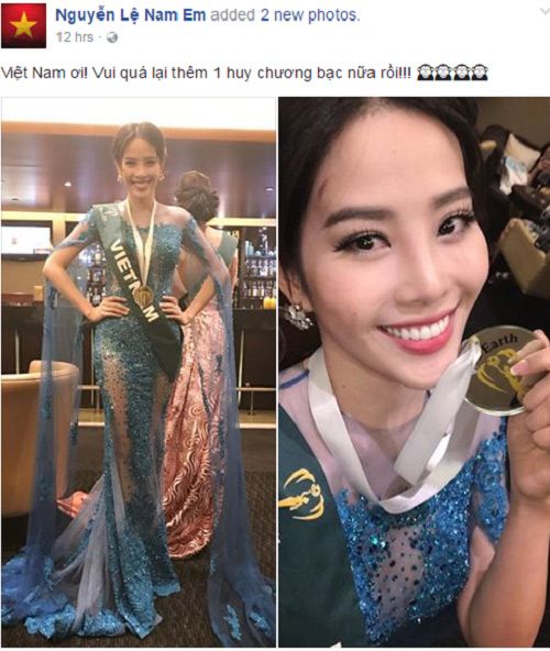Nam Em thắng tiếp giải Bạc trang phục đẹp ở Miss Earth - 1