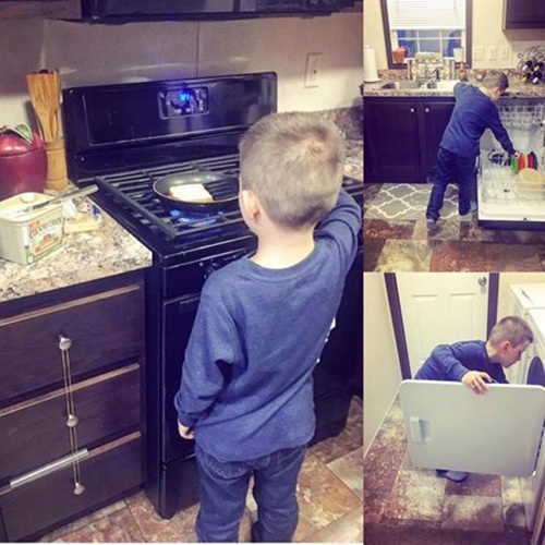 Tại sao mẹ Mỹ dạy con trai 6 tuổi nấu ăn và làm việc nhà? - 1