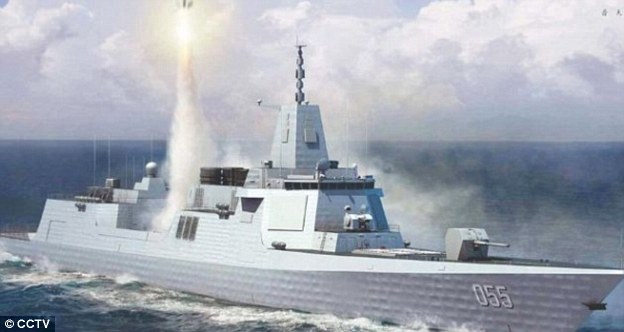 Lộ ảnh chiến hạm tàng hình lớn nhất TQ - 3