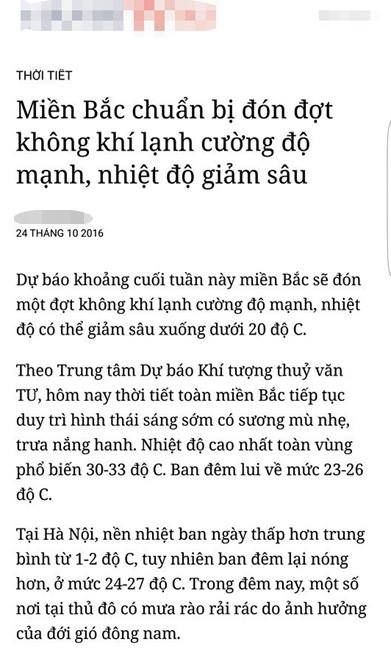 Khả năng cuối tuần miền Bắc rét dưới 20 độ C là khó xảy ra - 2