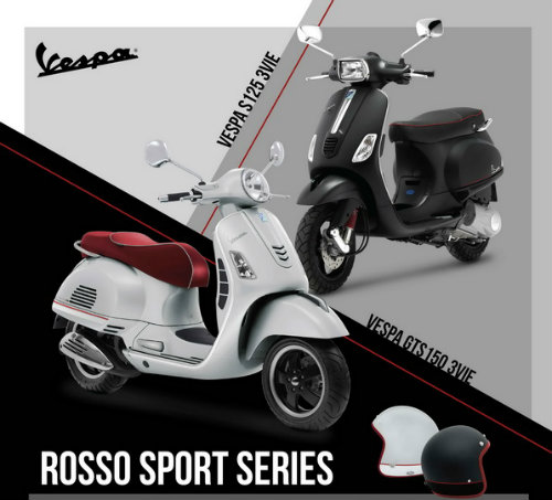 Vespa rosso sport series lên kệ giá bán hấp dẫn
