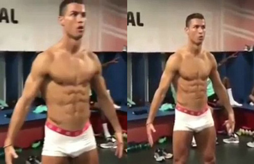 Ronaldo mặc quần lót, im như tượng theo thử thách lạ - 1