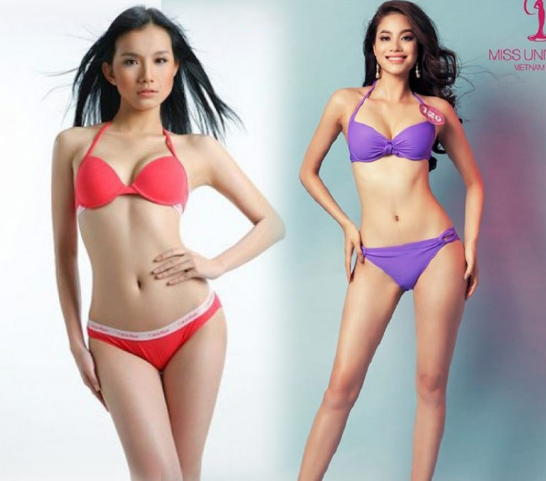 Đọ sắc bikini nóng bỏng của 2 Hoa hậu hoàn vũ Việt Nam - 1