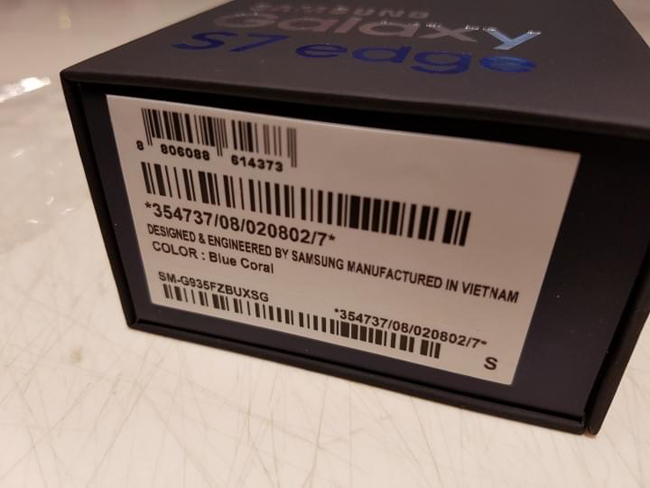 Hộp đựng của Galaxy S7 Edge
