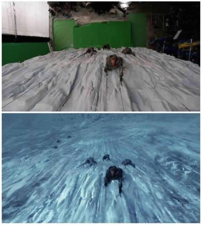 Cảnh quay vất vả trong băng tuyết thực ra lại rất đơn giản trên phim trường. Cái khó của người diễn viên là phải hình dung ra bối cảnh thực trên phim để diễn.