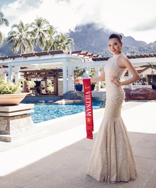 Ngắm váy đính ngọc trai của mỹ nhân Việt thi HH Châu Á - 3