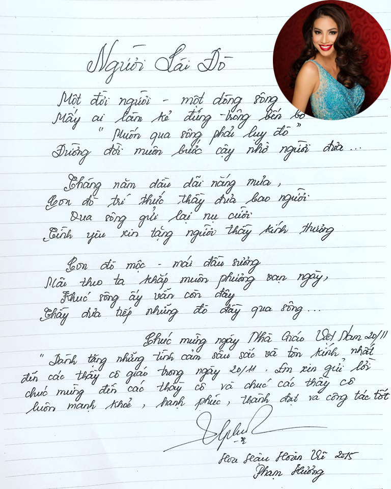 So kè chữ viết của dàn hoa - á hậu Việt - 1