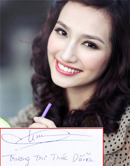 So kè chữ viết của dàn hoa - á hậu Việt - 3