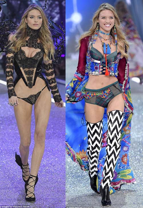 Thiên thần nội y lộ hình thể gầy gò, vòng 1 lép kẹp - 8