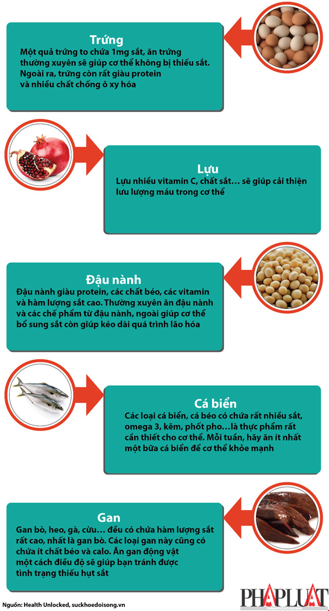 Infographic: Để phòng ngừa thiếu máu, hãy ăn 10 món này - 2